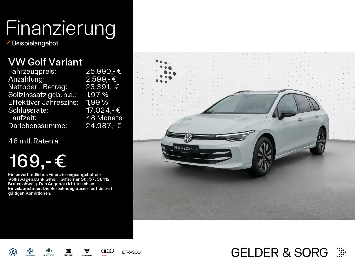 Volkswagen Golf Variant Life Goal 1.5 TSI RFK*LED*AHK*Navi Bianco - 1