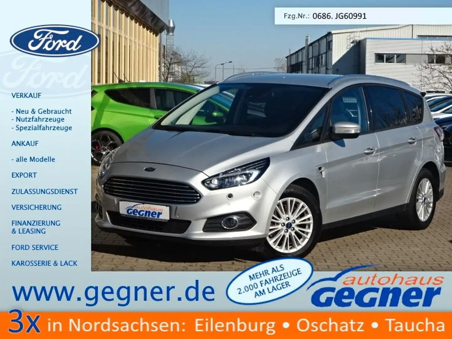 Ford S-Max 190PS Autm. Business Navi LED SHZ Argent - 1