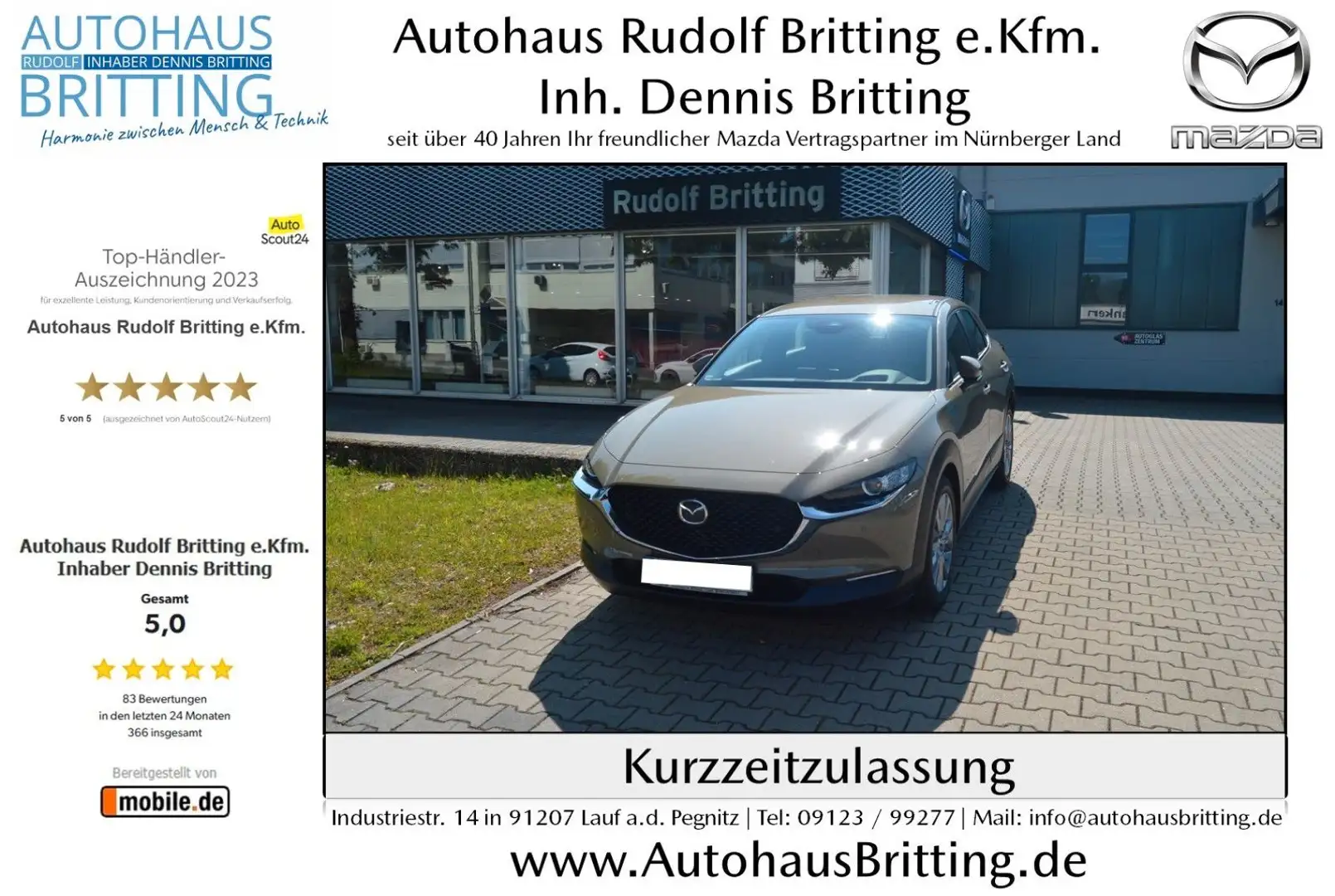 Mazda CX-30 SKYACTIV Benzin 140PS 6GS Centre-line Navi Verde - 1
