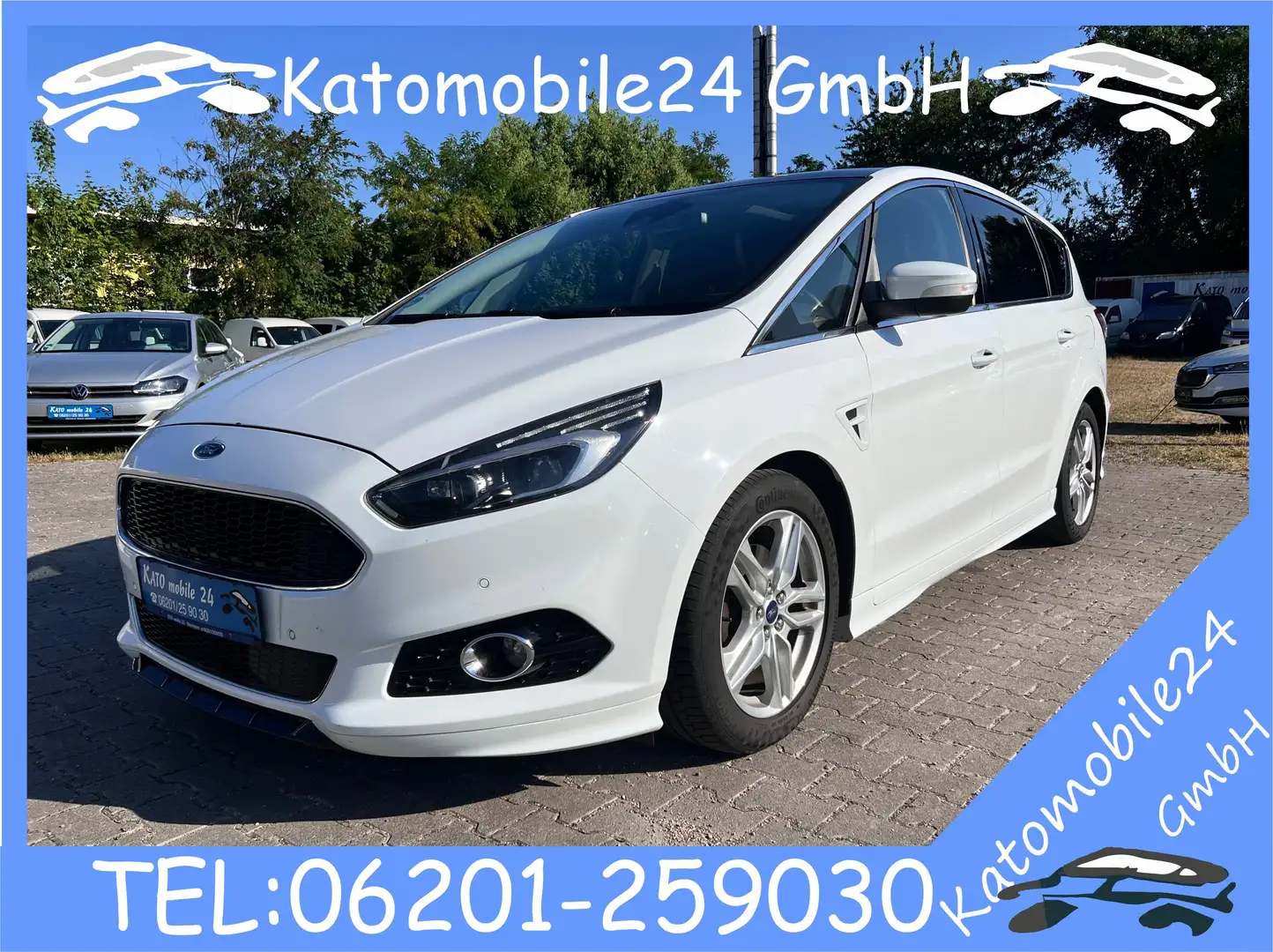Ford S-Max Titanium 7-Sitzer Panormadach Leder Navi LED SHZ.. Weiß - 1