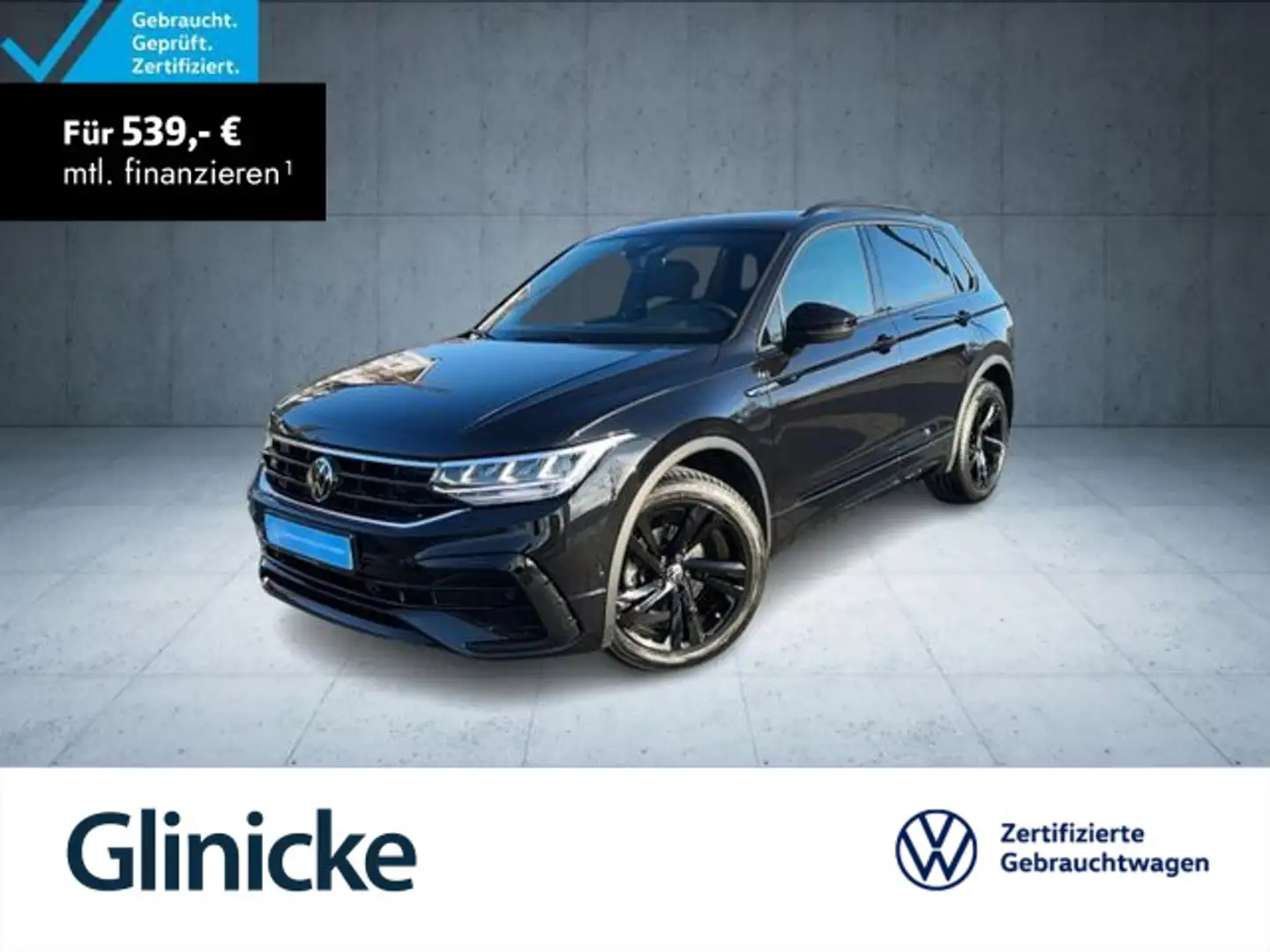 Volkswagen Tiguan R-Line 2.0 TDI DSG AHK/Pano/Kam/Nav/H&K/H Schwarz - 1