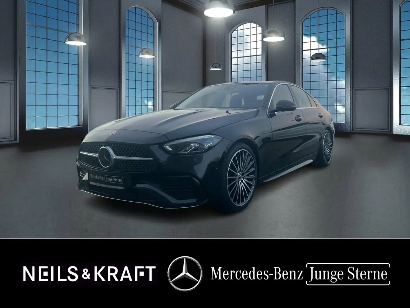 Mercedes-Benz C 180 AMG+AMBIENTE+360+DISTRONIC+PANO+KAM+LED Schwarz - 1