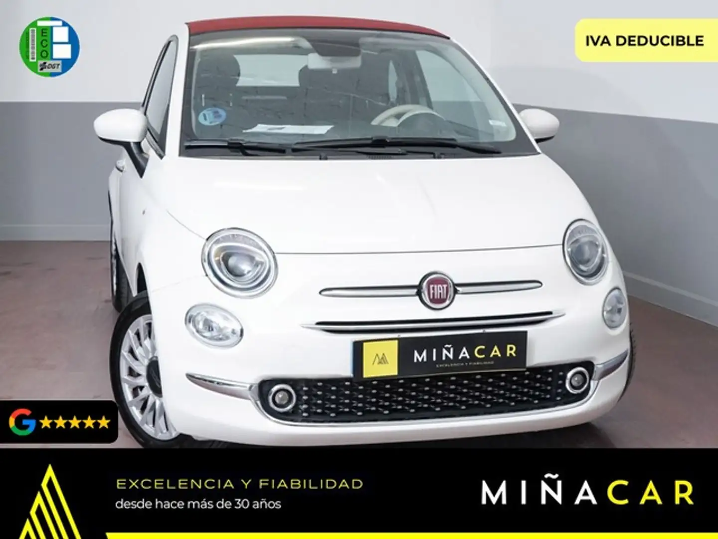Fiat 500 500C 1.0 Hybrid Monotrim 52kW White - 1