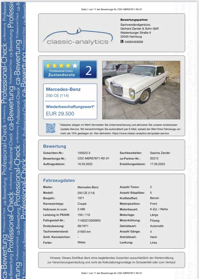Mercedes-Benz C 250 W114 250 CE, foto 10