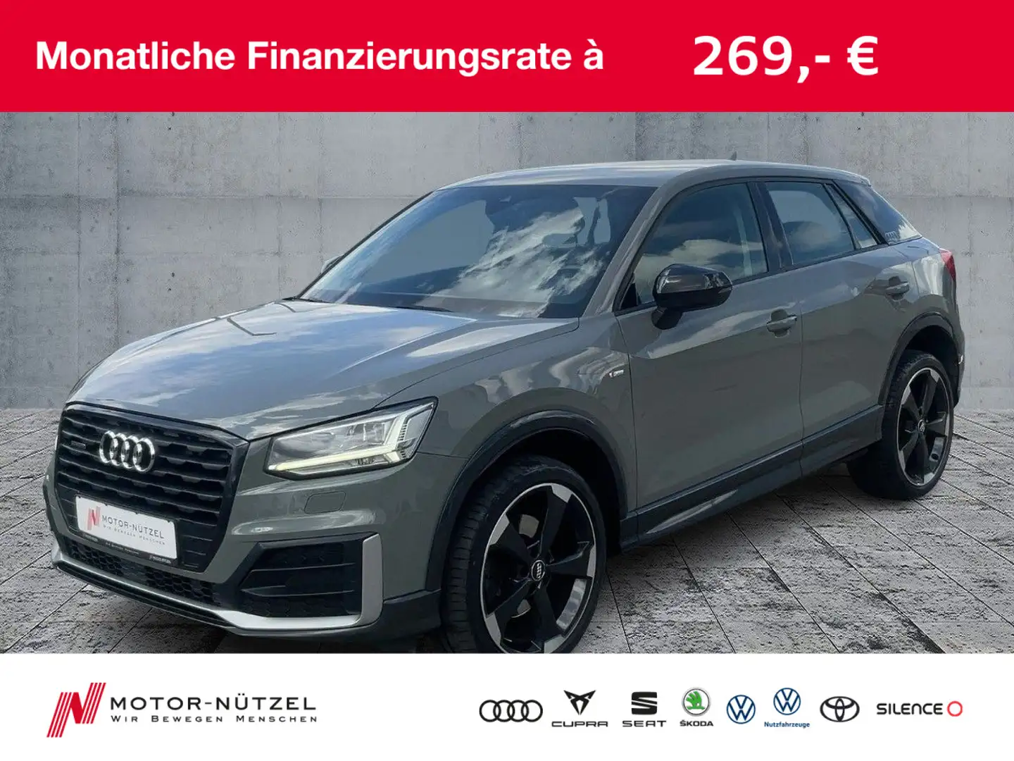 Audi Q2 2.0TFSI QU DESIGN LED+NAV+ACC+SHZ+DAB+PDC+SRA Gri - 1
