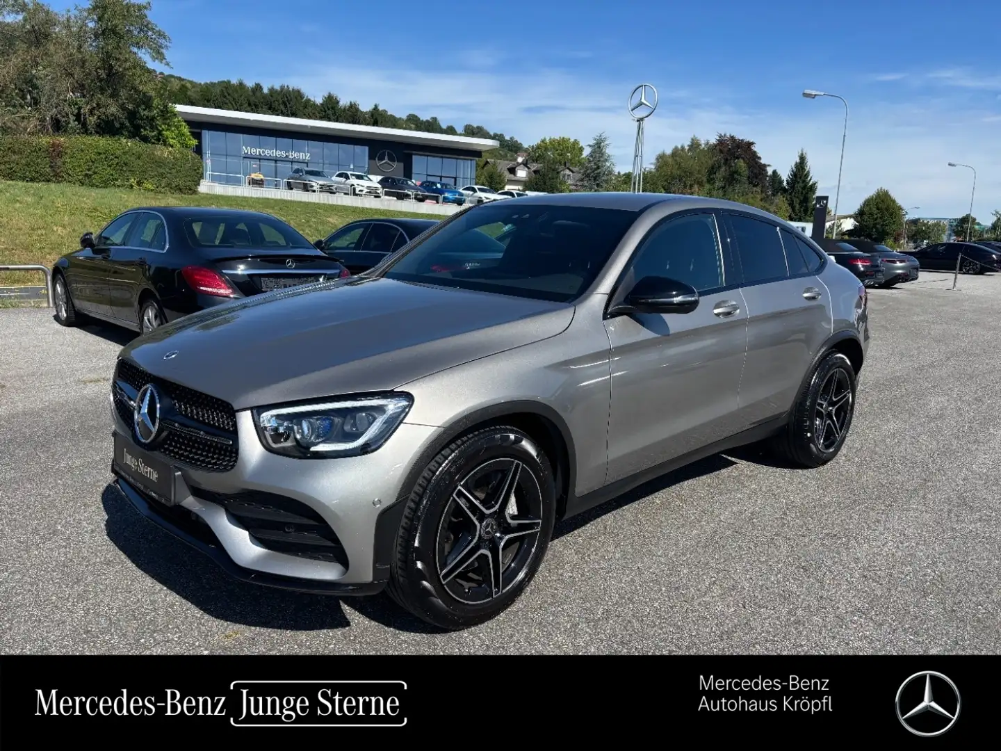 Mercedes-Benz GLC 200 d 4MATIC Coupé Shz Ambi Sportpaket Mbeam Silber - 1