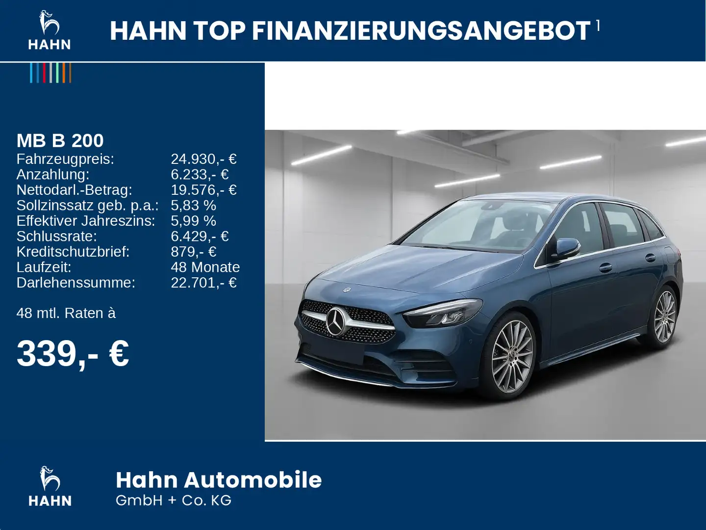 Mercedes-Benz B 200 AMG Line 120kW Cam LED Navi Climatr. Blau - 2