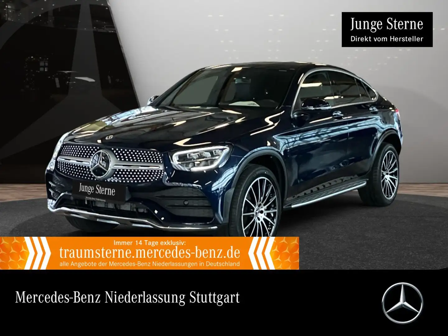 Mercedes-Benz GLC 300 e Coupé 4M AMG+360+LED+TOTW+KEYLESS+9G Blau - 1