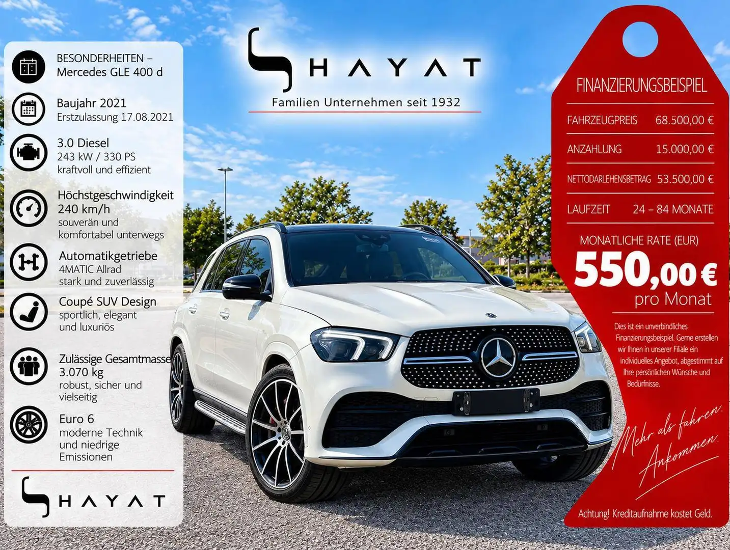Mercedes-Benz GLE 400 GLE 400 d 4Matic (167.323) Weiß - 1