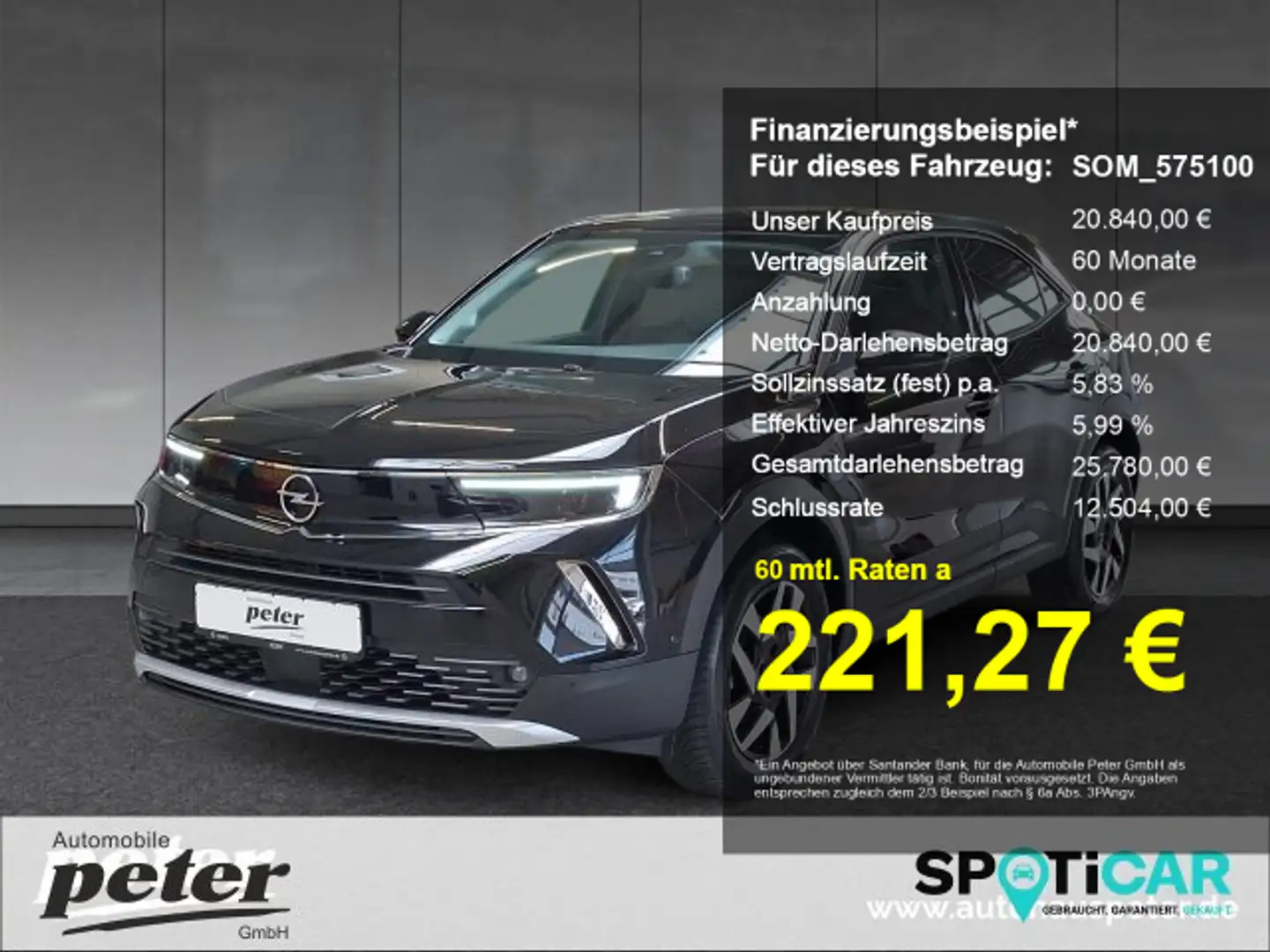 Opel Mokka Mokka 1.2 Turbo Elegance Automatik Sitzheizung Noir - 1