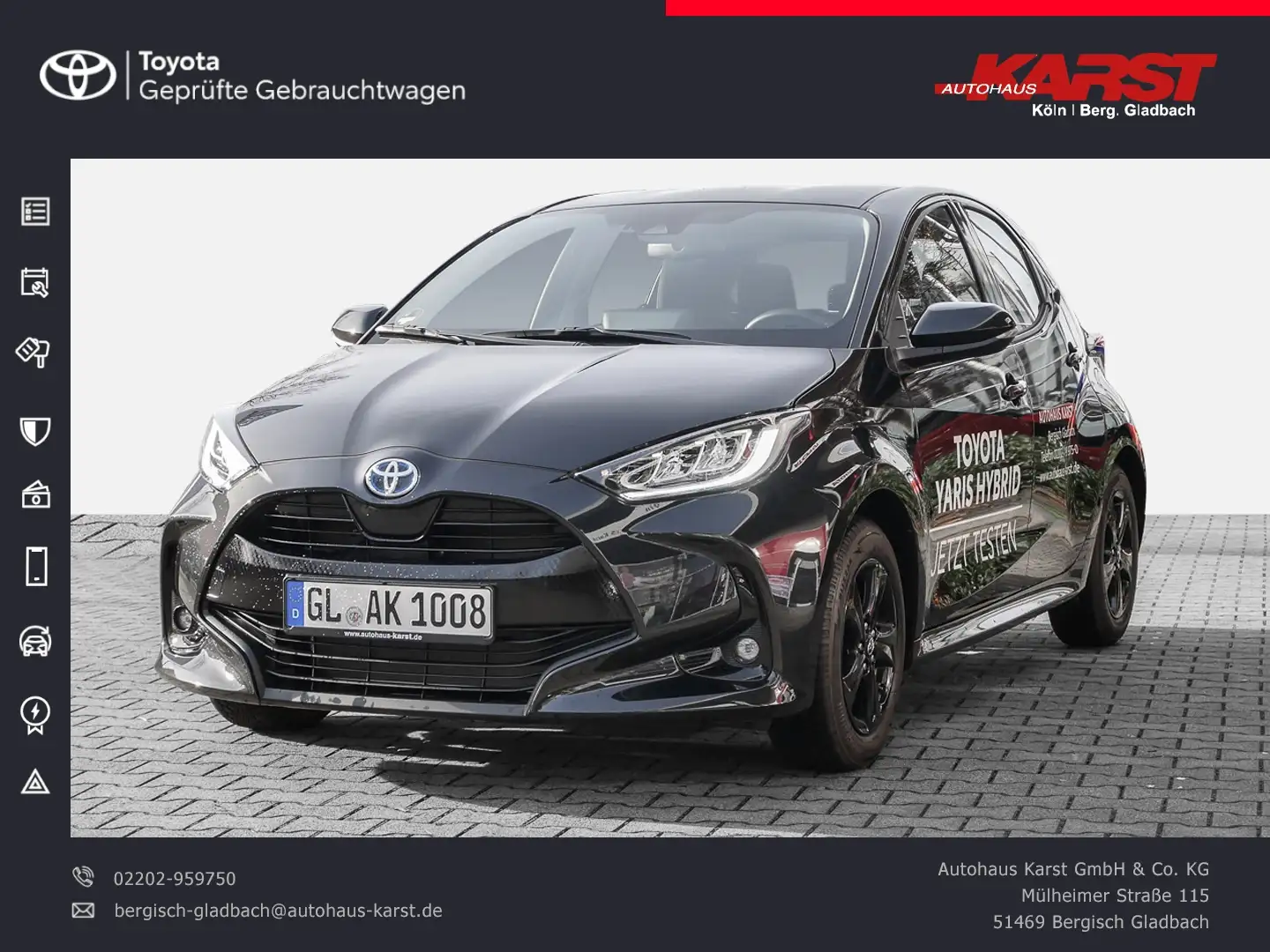 Toyota Yaris 1.5 Hybrid (116 PS) Team Deutschland Fekete - 1