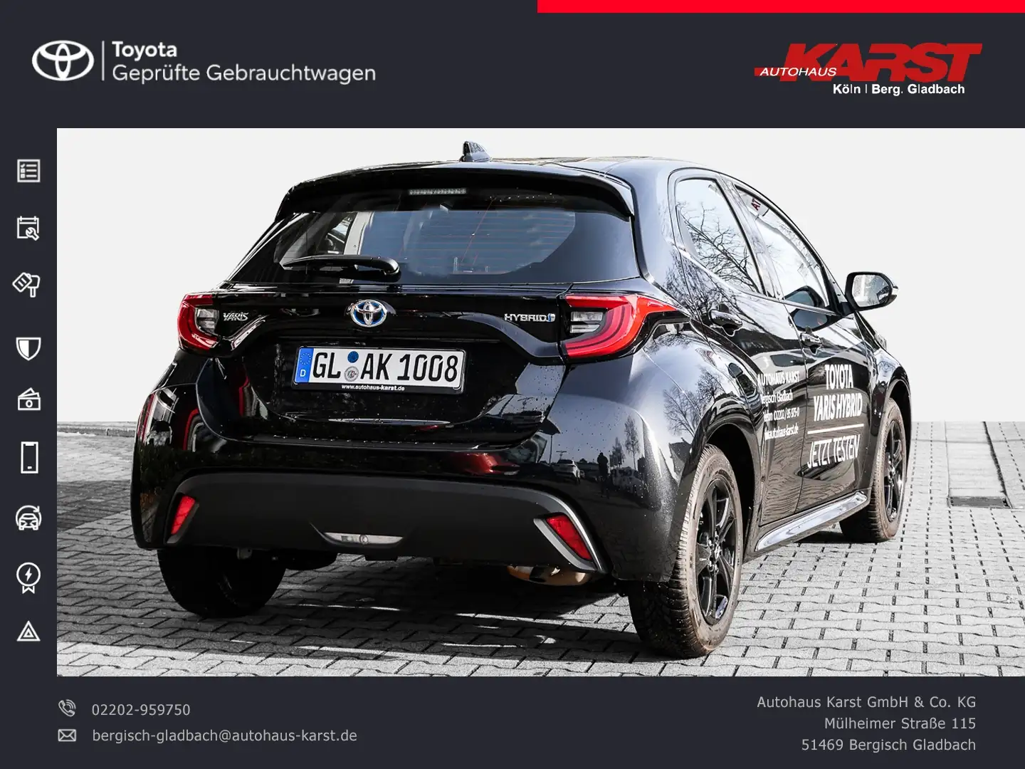 Toyota Yaris 1.5 Hybrid (116 PS) Team Deutschland Fekete - 2