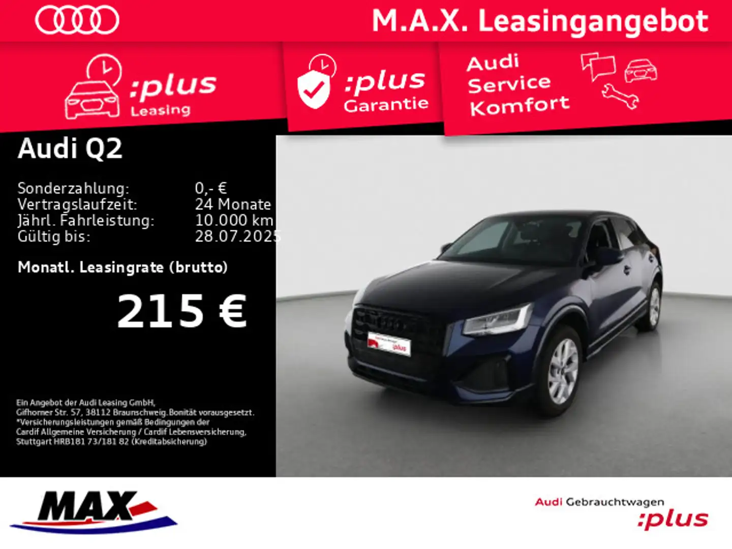 Audi Q2 30 TDI ADVANCED LED+NAVI+AHK+ALU+VIRT COCKPIT Blau - 1