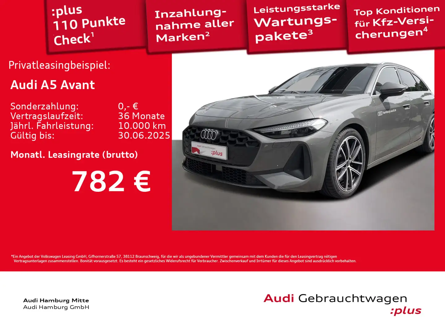 Audi A5 TDI quattro S tronic B&O Ambiente MMI p Grau - 1