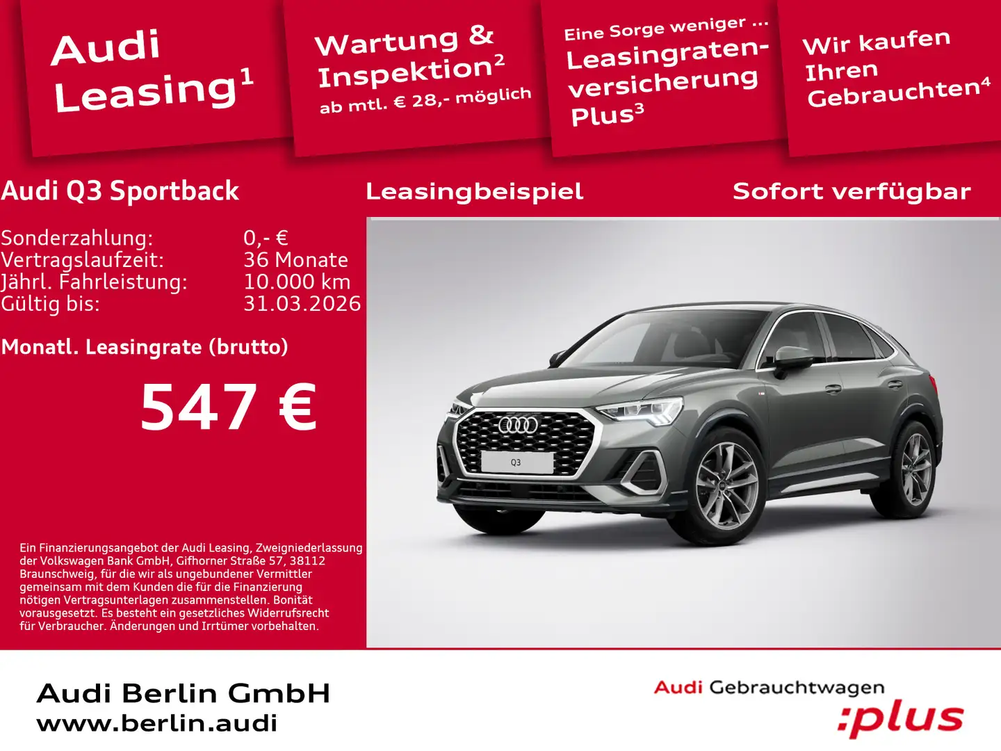 Audi Q3 S line 35 TFSI S tr. Grau - 1