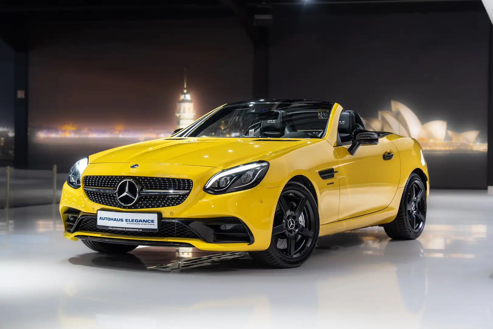 Mercedes-Benz SLC 43 AMG Roadster*NAPPA*H/K*LED*NECK-PRO*CARBON Jaune - 1