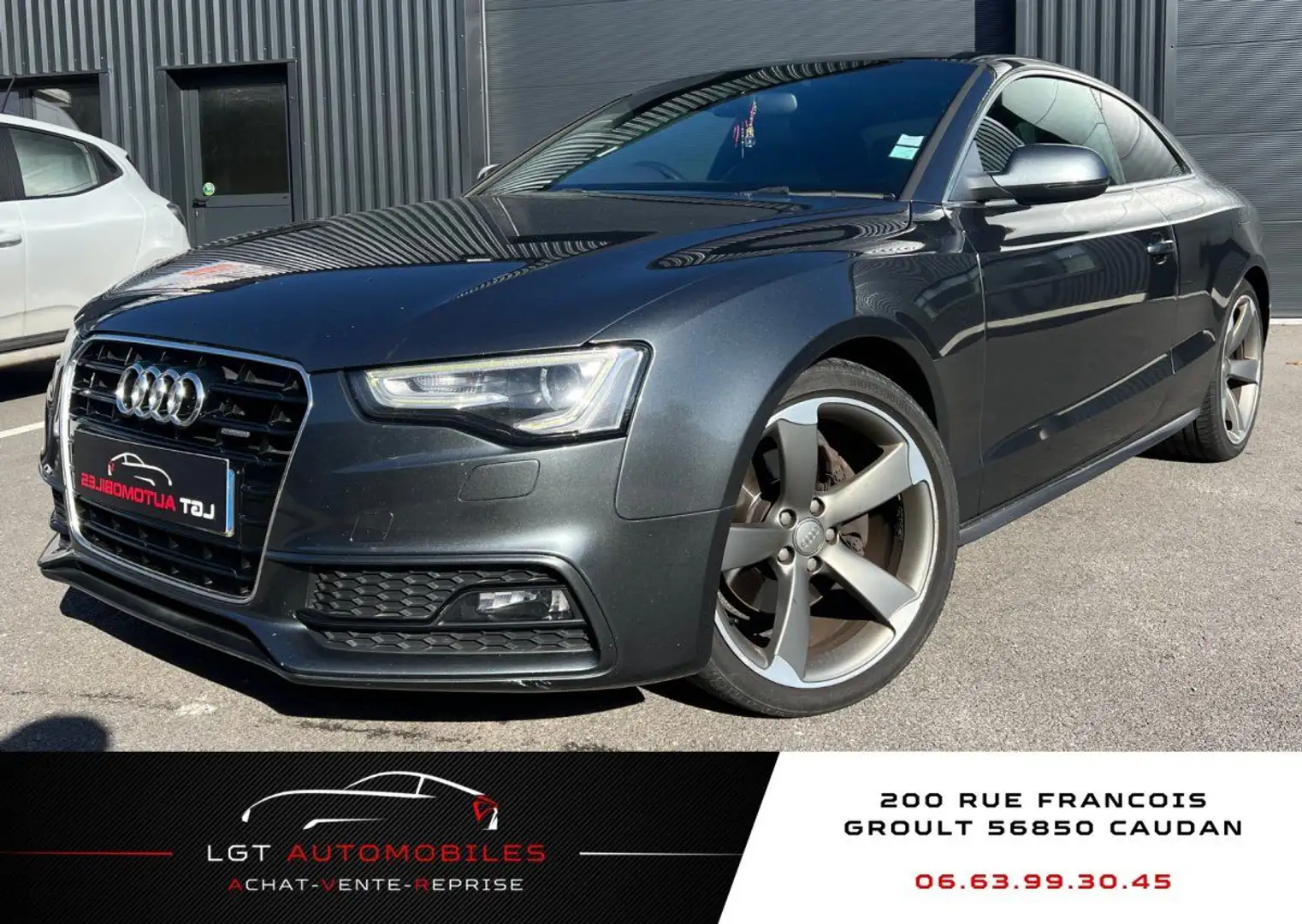 Audi A5 3.0 V6 TDI 218 S line quattro S tronic 7 Gris - 1