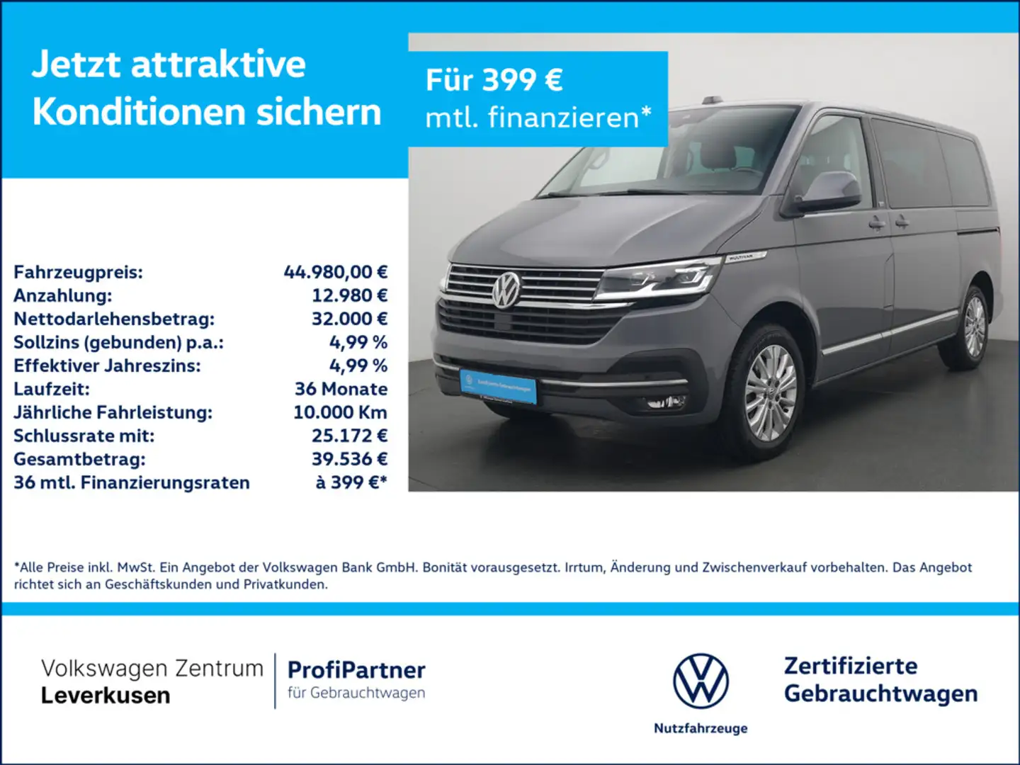 Volkswagen T6.1 Multivan ACC CARPLAY 2XSCHIEBETÜR 7-SITZE Schwarz - 1