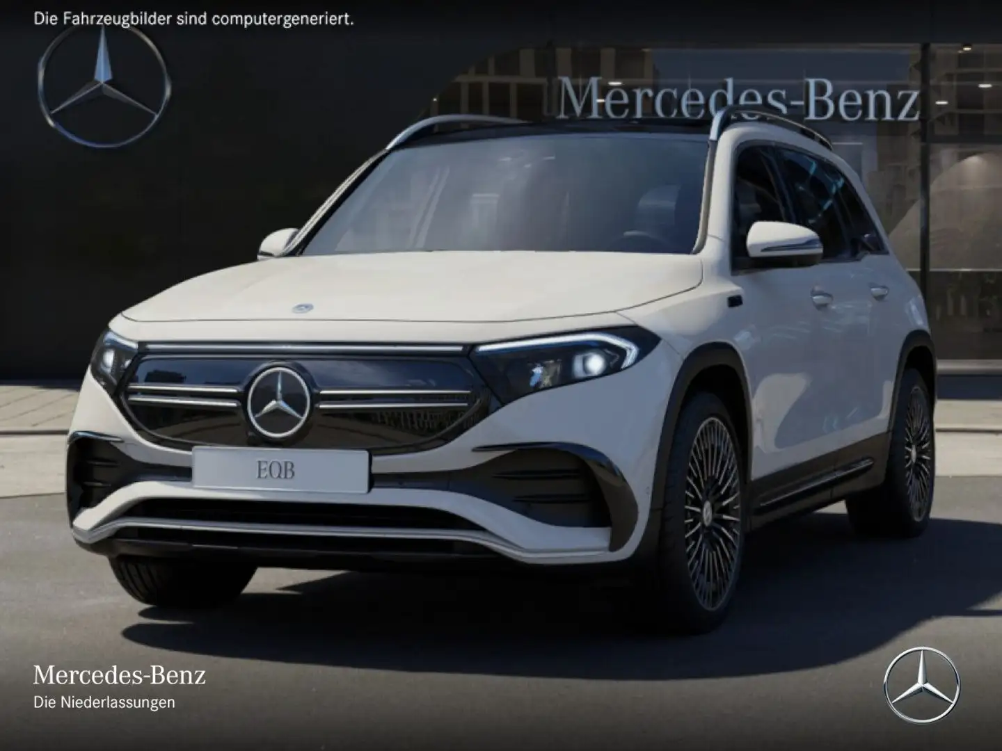 Mercedes-Benz EQB 300 4M AMG+20"+PLUS-PAKET+PANO+360+MEMORY Weiß - 2