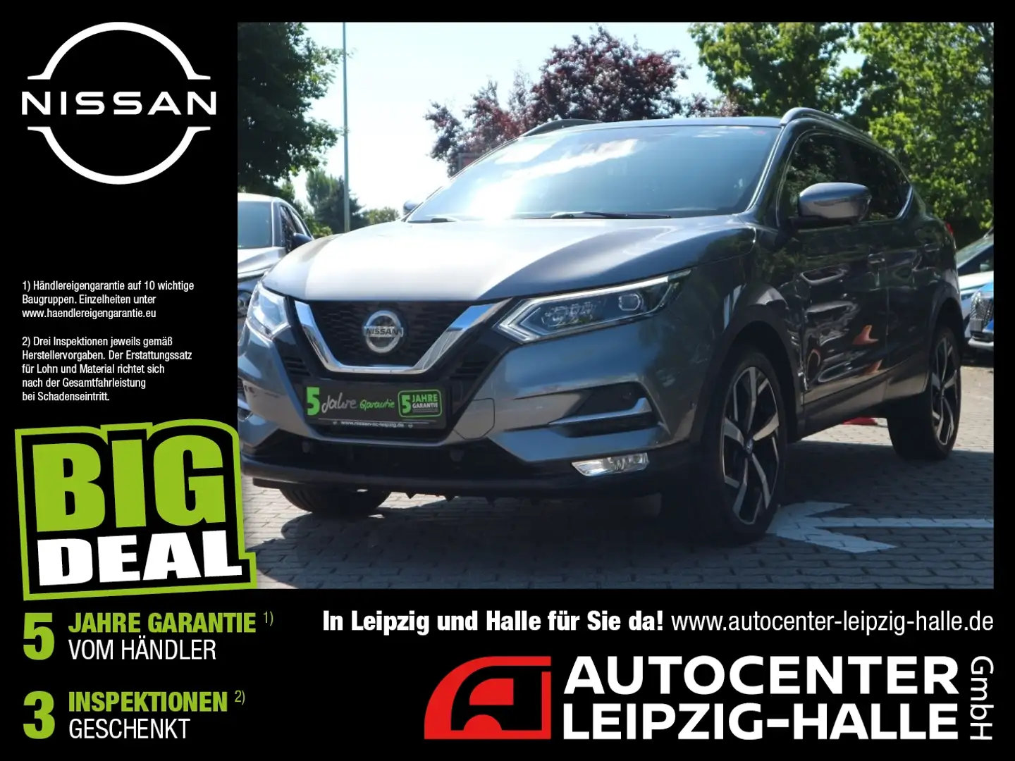 Nissan Qashqai 1.3 DIG-T Tekna Panorama 360° LM Gris - 1