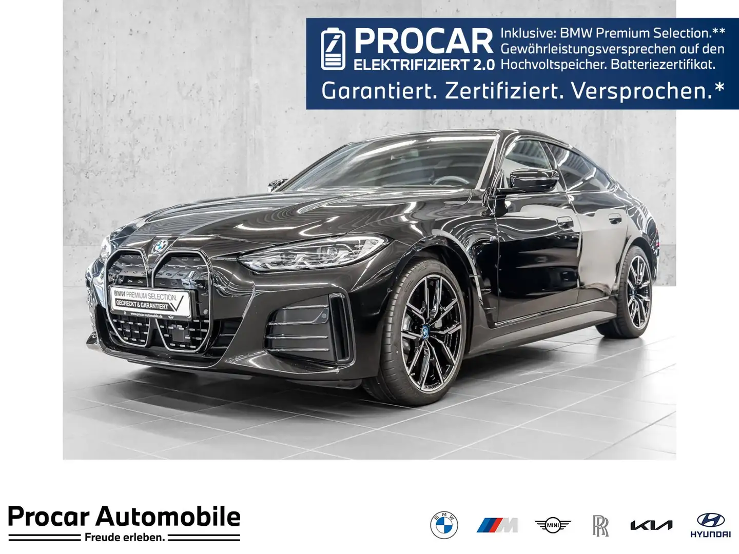 BMW i4 eDrive40 Gran Coupé M Sport NAVI H/K 360 Kamera Schwarz - 1