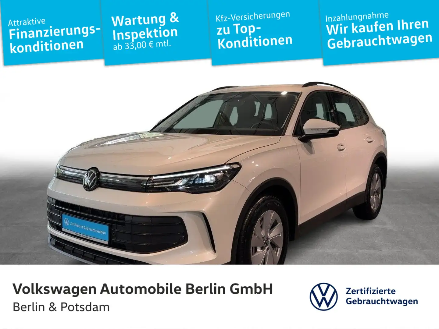 Volkswagen Tiguan 2.0TDI DSG NAVI AHK LED 3J-Garantie Blanc - 1