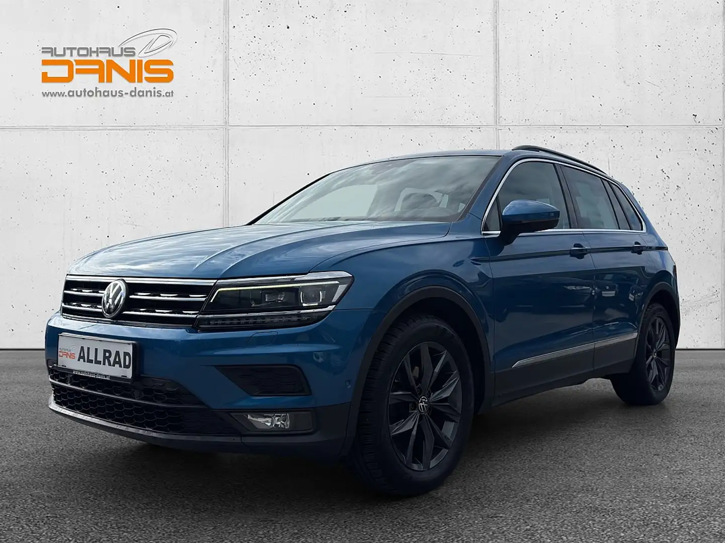 Volkswagen Tiguan 1,4 TSI 4Motion Sky DSG AHV/PANO/NAVI/LED Bleu - 1