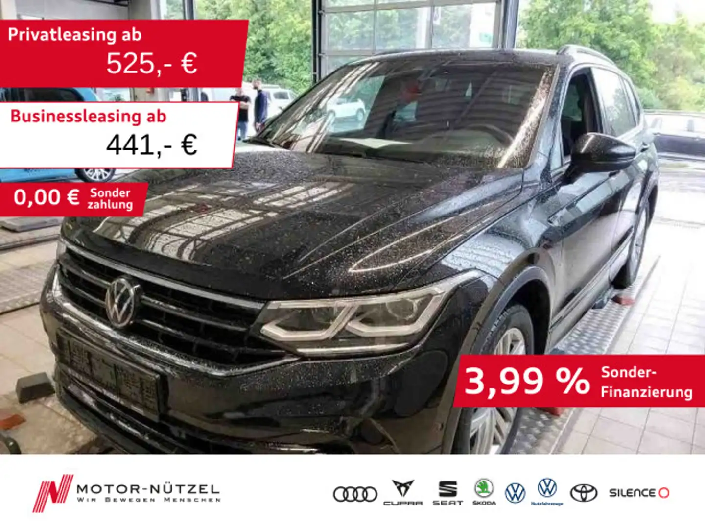 Volkswagen Tiguan Allspace 2.0 TDI 4M R-LINE LEDER+AHK+PANO Schwarz - 1