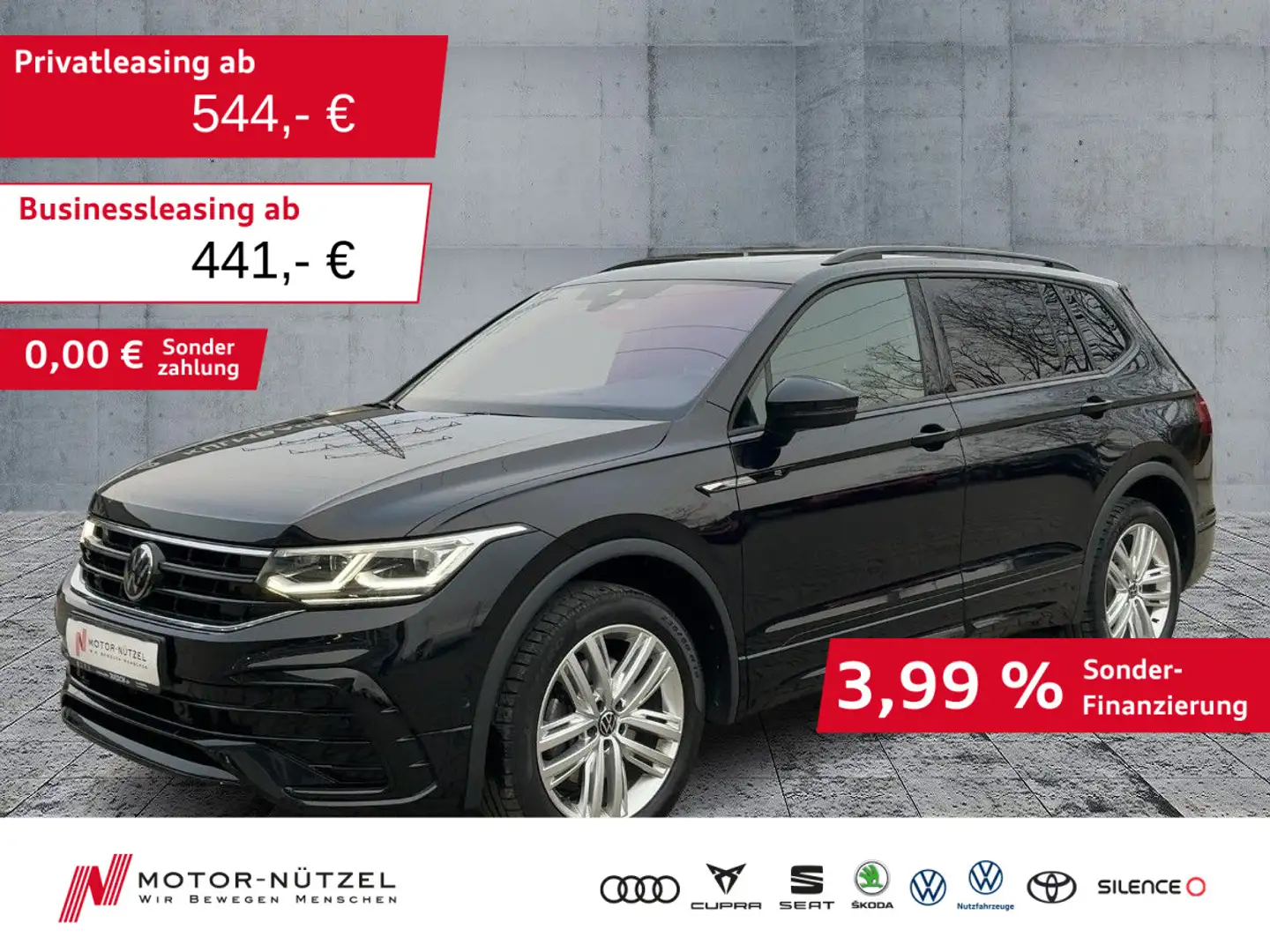 Volkswagen Tiguan Allspace 2.0 TDI 4M R-LINE LEDER+AHK+PANO Noir - 1
