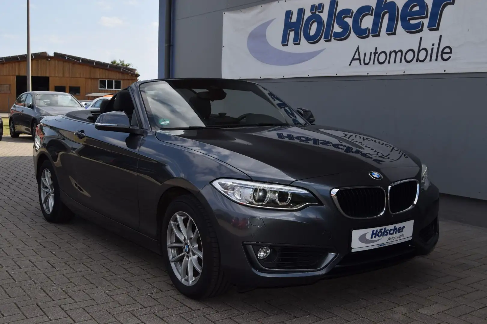 BMW 218 i Cabrio AdvantageNavi,Volleder,Parks,V&H,,,, Gris - 1