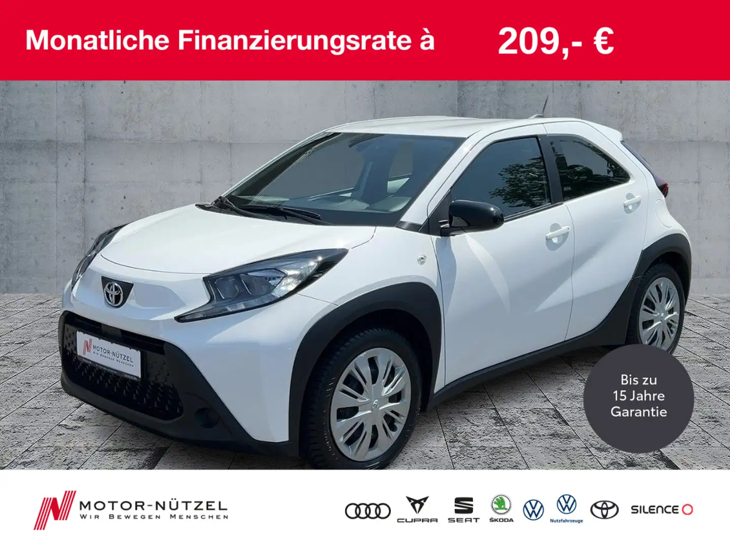 Toyota Aygo X AYGO X 1.0 APP+ACC+RFK+DAB+MFL+MFA+KLIMA+BT Weiß - 1