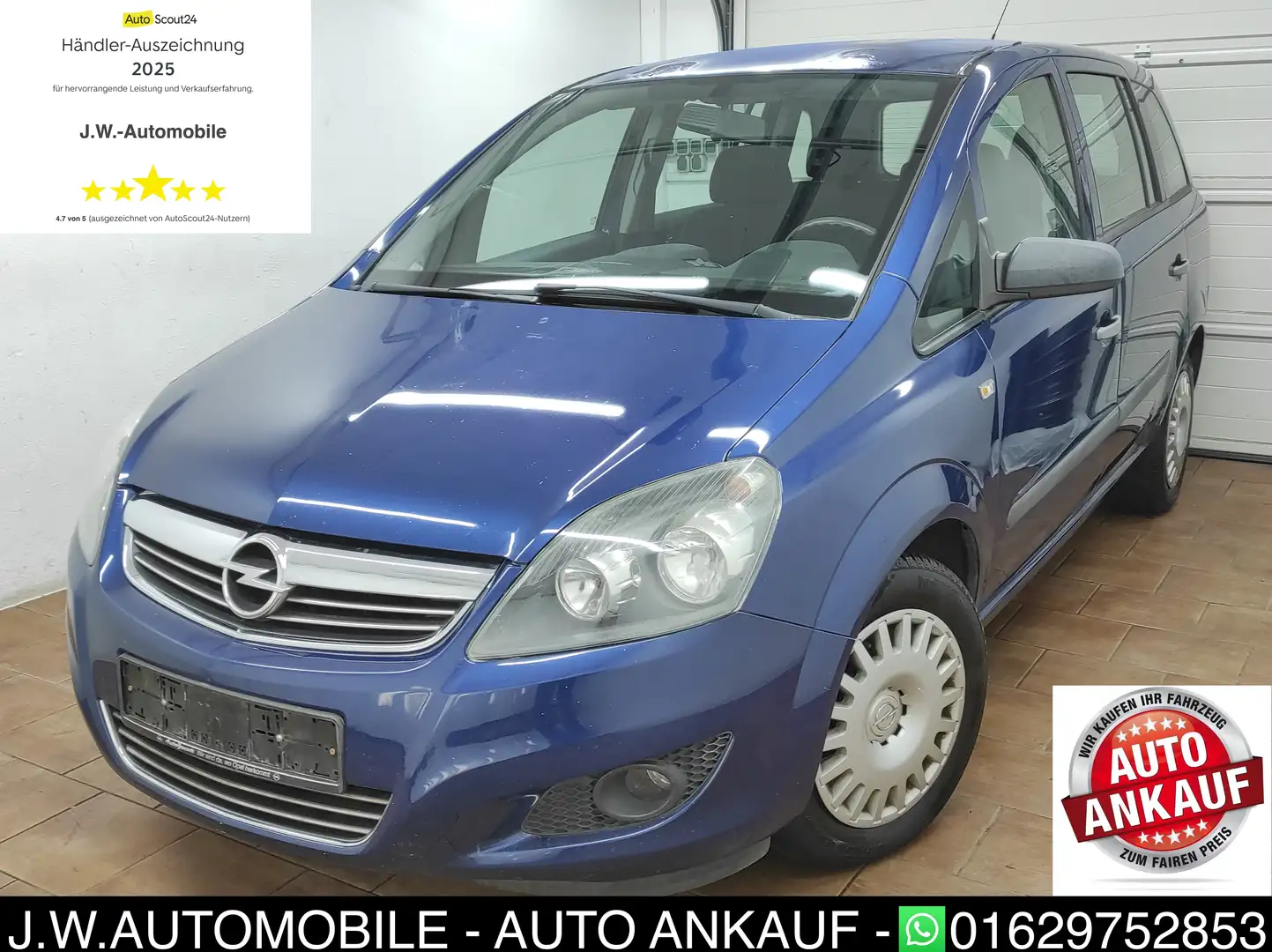 Opel Zafira 1.6 *TÜV NEU* KLIMA 1-HAND BC CD MP3 ALLWETTER Blau - 1