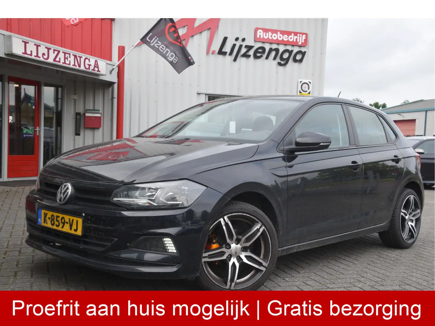 Volkswagen Polo 1.0 MPI Beats Airco | Cruise | Radio | CV | LMV Zwart - 1