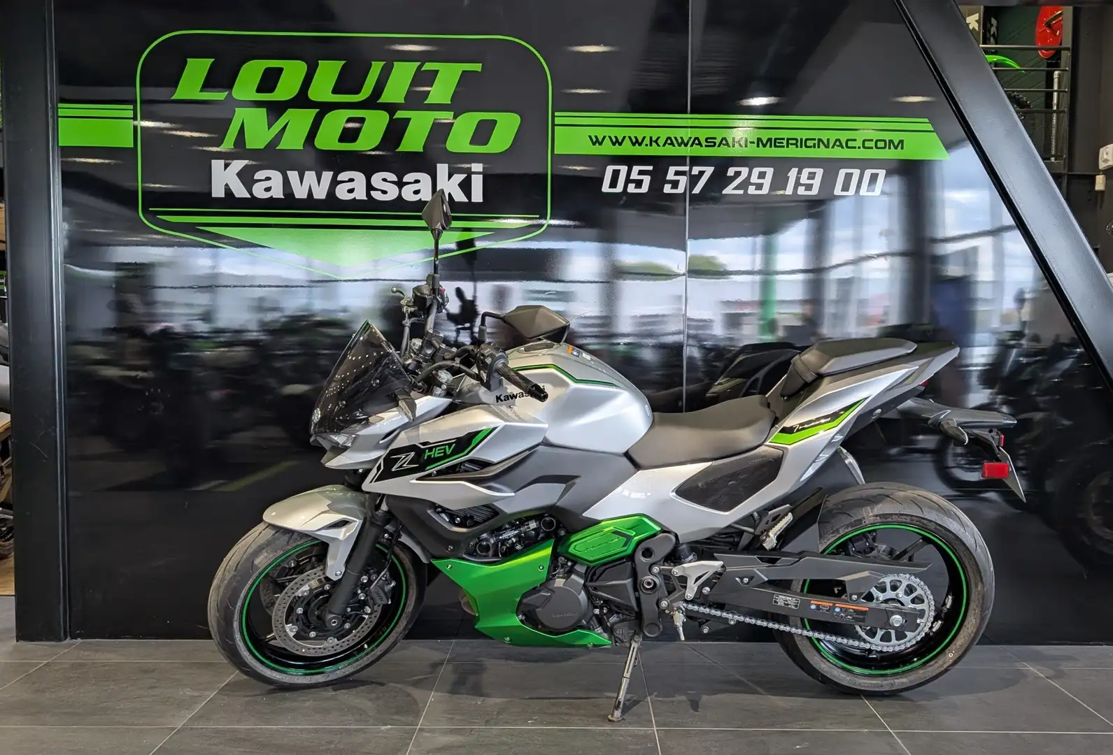 Kawasaki Z7 Hybrid Gris - 2