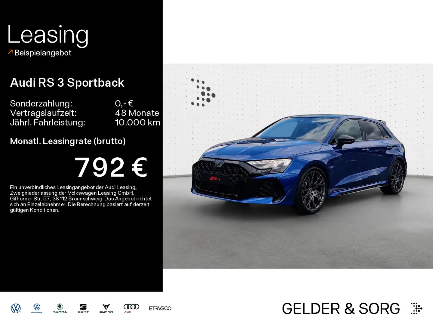 Audi RS3 INDIVIDUAL*280kmh*RSAbgas*Schalen Blau - 1