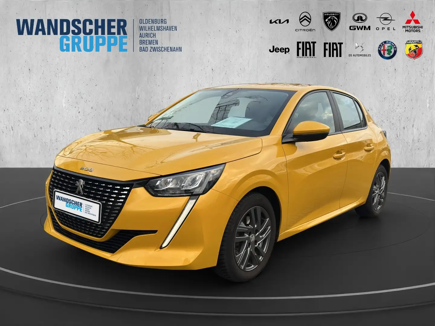 Peugeot 208 Active PT 100 Carplay+LED+SHZ+PDC+Allwetter Geel - 1