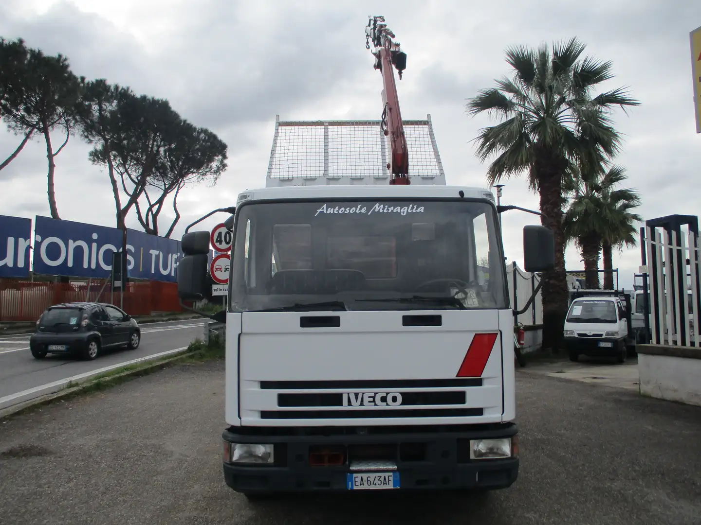 Iveco EUROCARGO 100E18 GRU AMCO-VEBA 545/3S+RIBALTABILE Blanc - 2