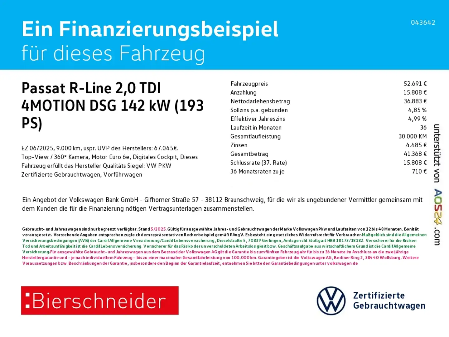 Volkswagen Passat R-Line 2,0 TDI 4MOTION DSG AHK 360° 19` Gris - 2