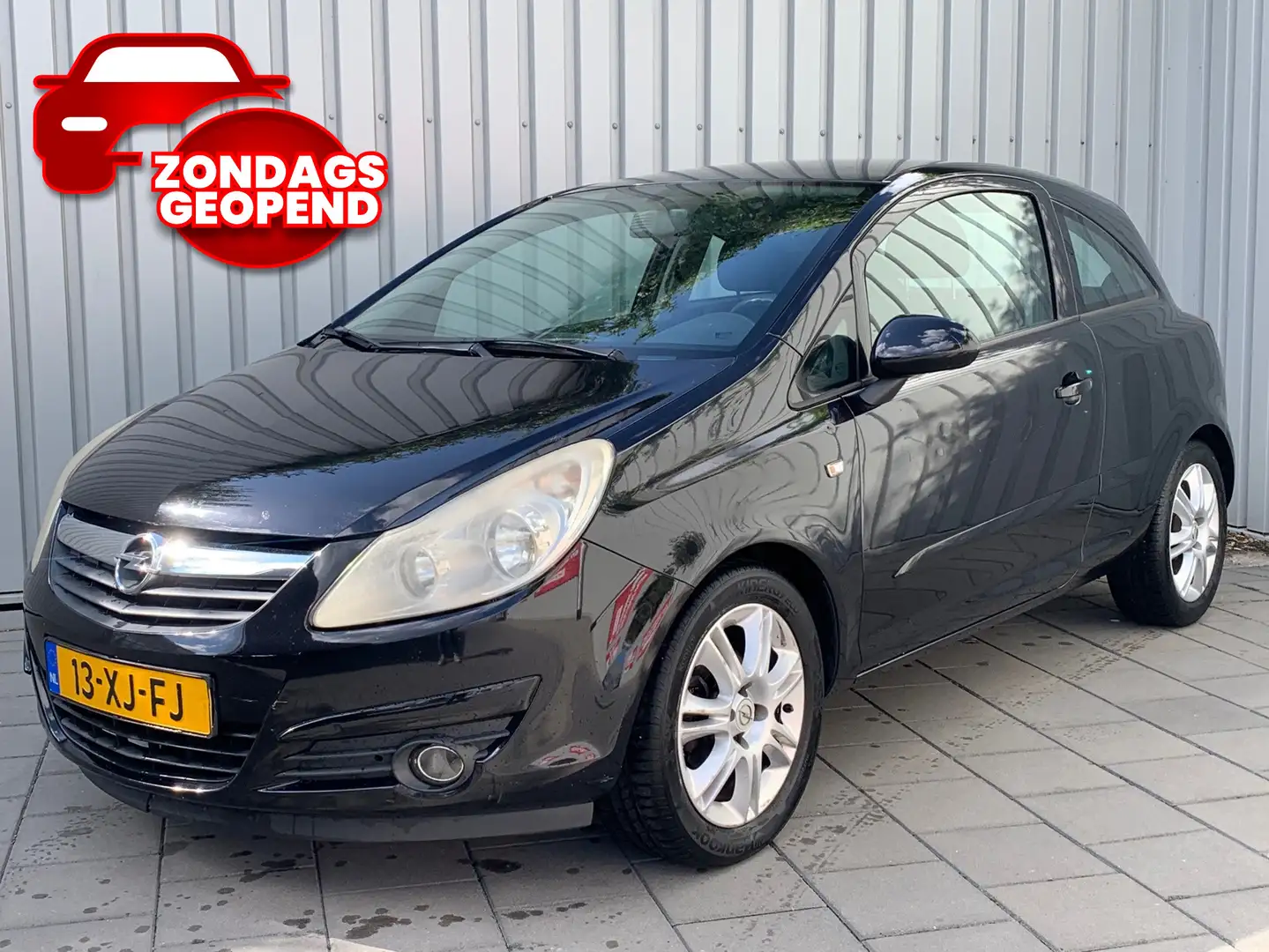 Opel Corsa 1.2-16V Enjoy|Airco|Nieuwe APK| Zwart - 1