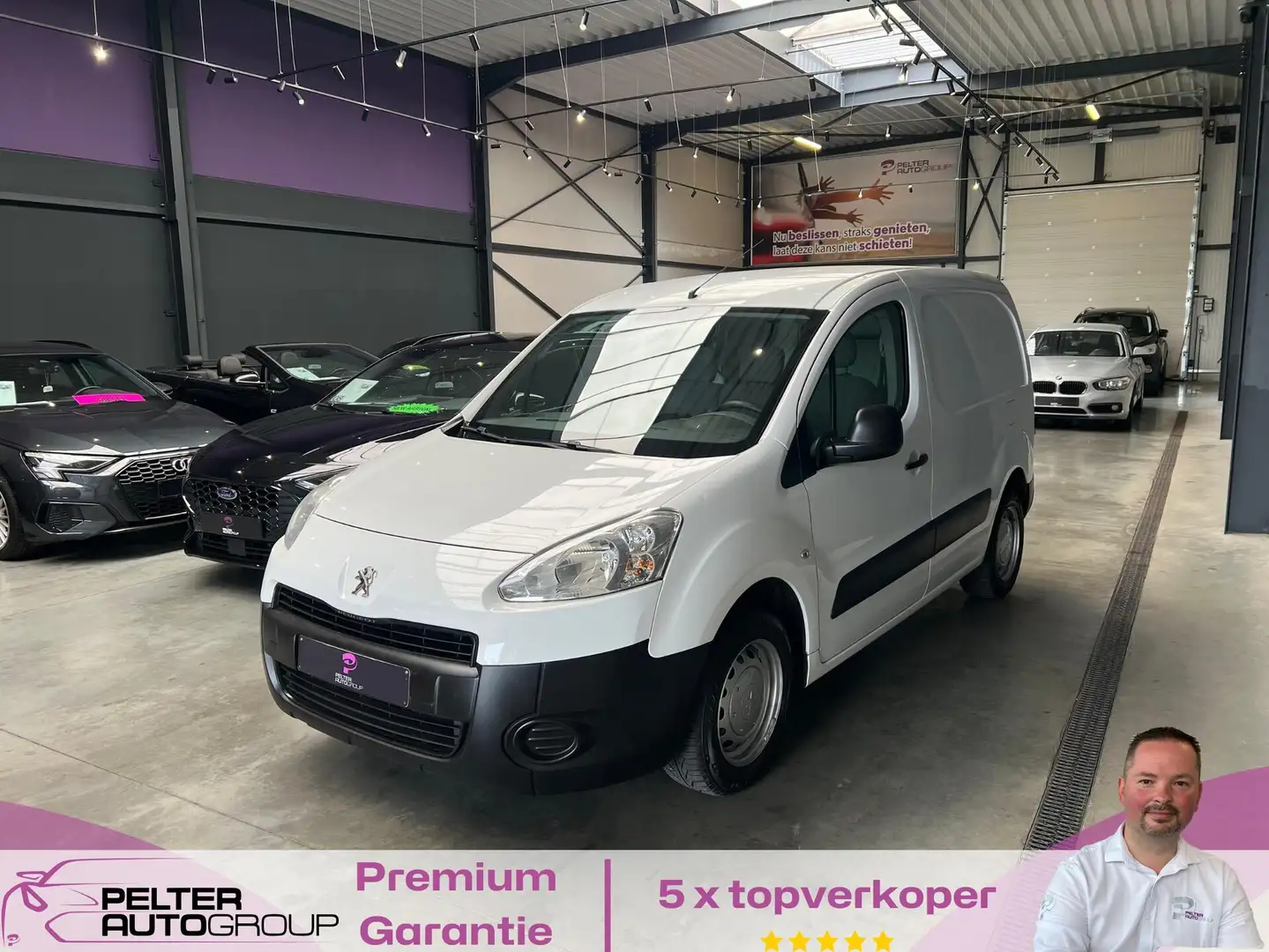 Peugeot Partner 1.6HDi Lichte Vr 3-Zit Airco BTW incl. Blanc - 1