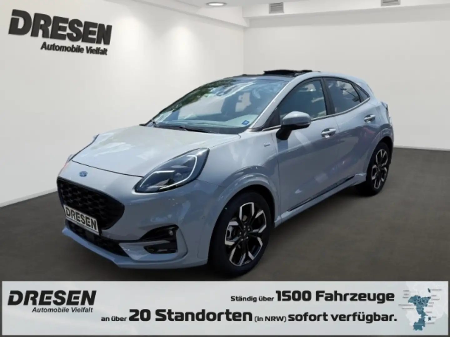 Ford Puma ST-Line X Hybrid Mild1.0 SHZ+Panorama+Parklenkassi Grijs - 1