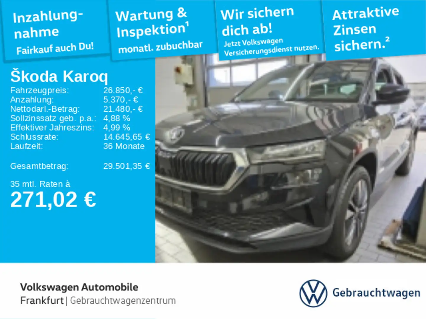 Skoda Karoq 1.5 TSI DSG Navi LED Schwarz - 1