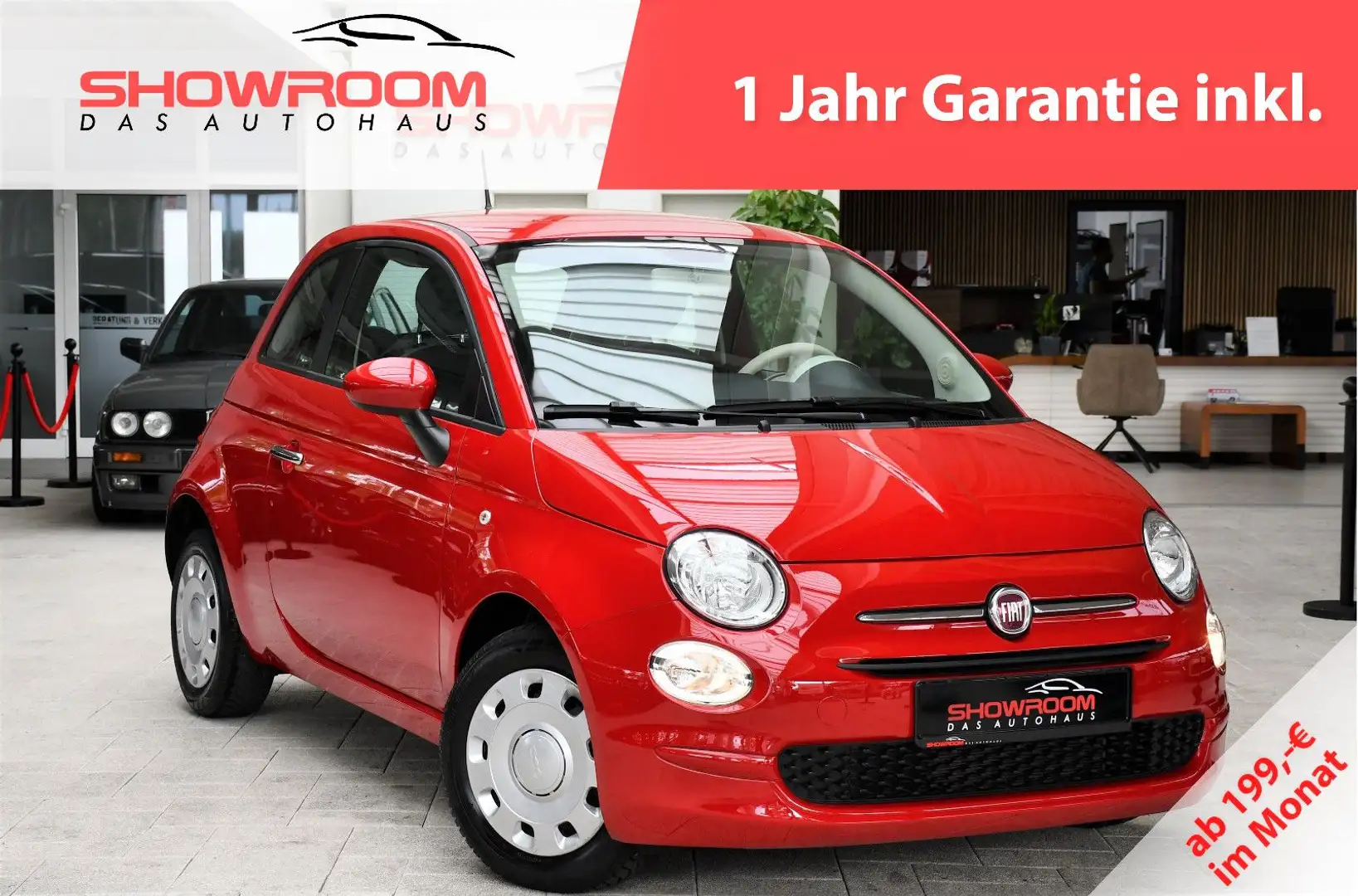 Fiat 500 Pop Mild-Hybrid Sonderfarbe 1.Hand Isofix Rot - 1