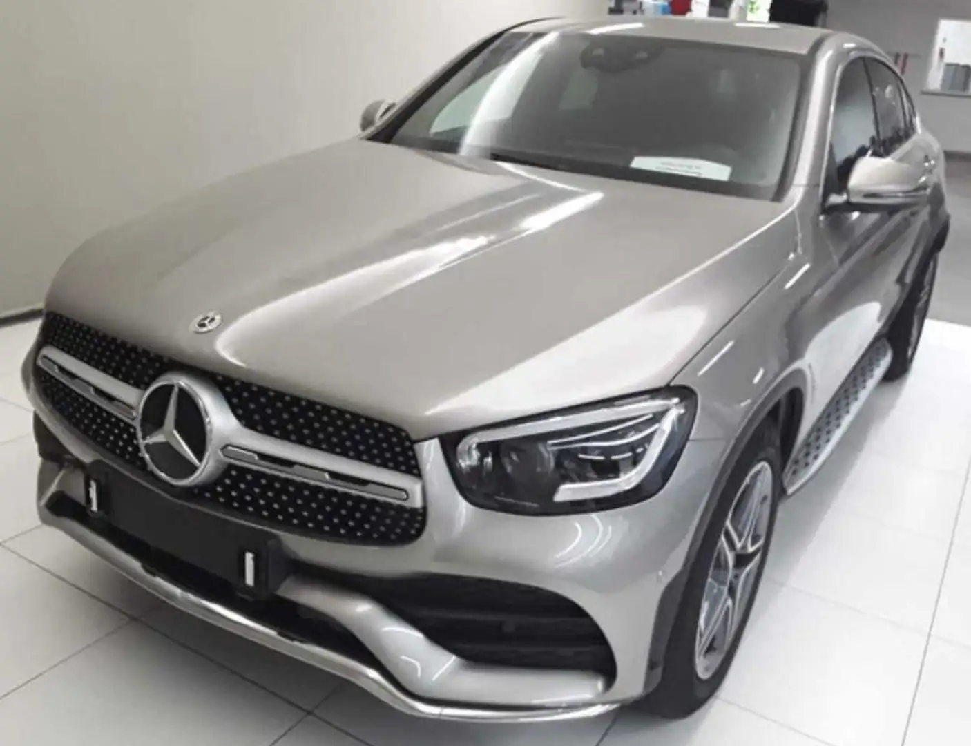Mercedes-Benz GLC 220 d 4M COUPE AMG LINE  SD AHK LEDER Silber - 2
