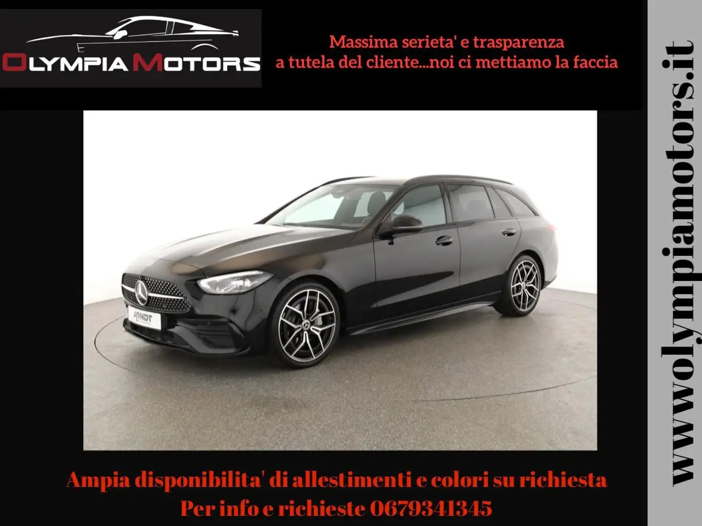 Mercedes-Benz C 300 D S.W. PREMIUM PLUS AMG 19'' NAVI KAMERA TETTO LED Nero - 1