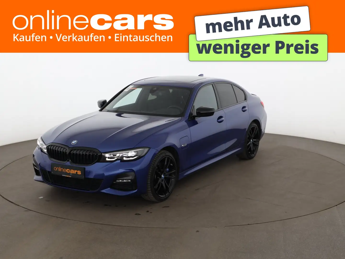 BMW 330 e Limousine M-Sport Aut LED SKY AHK HEAD-UP Blau - 1
