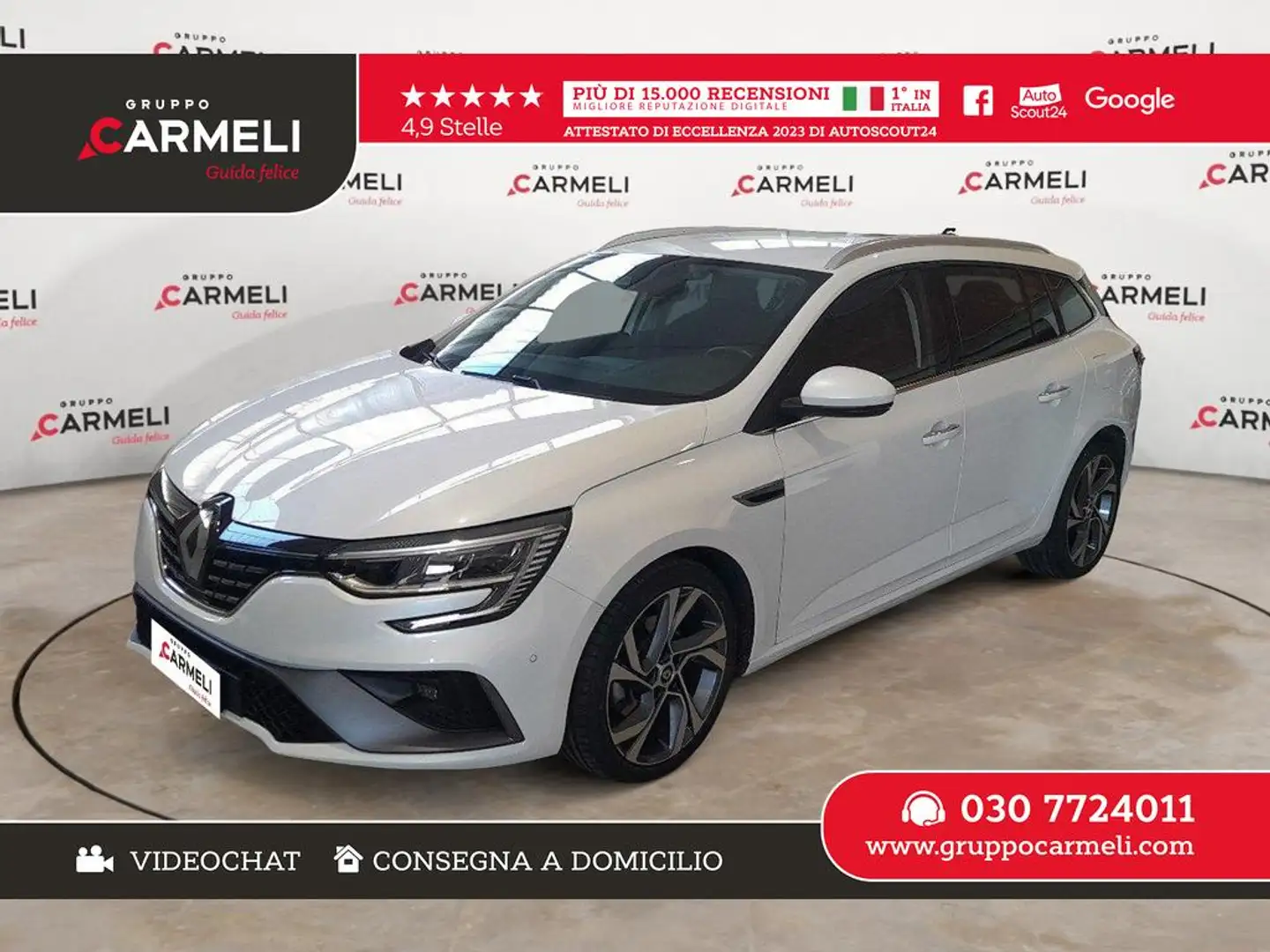 Renault Megane Sporter 1.6 plug-in hybrid R.S. Line E-Tech 160cv Bianco - 1