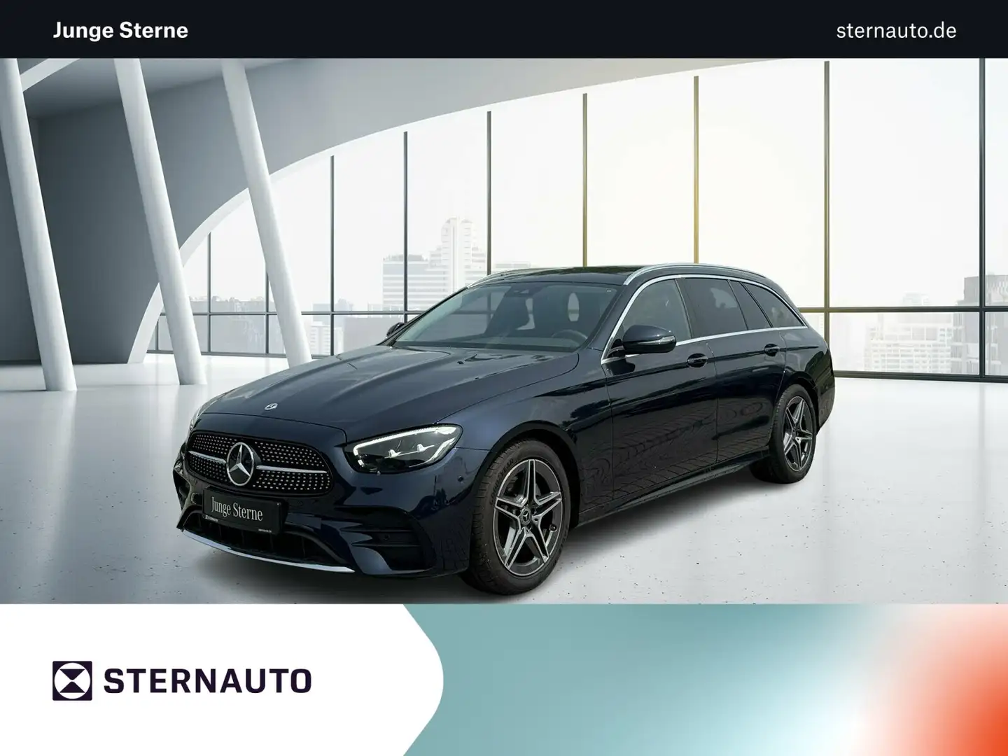Mercedes-Benz E 200 E 200 T AMG Pano Burmester Ambiente RüCam DAB LED Blau - 1