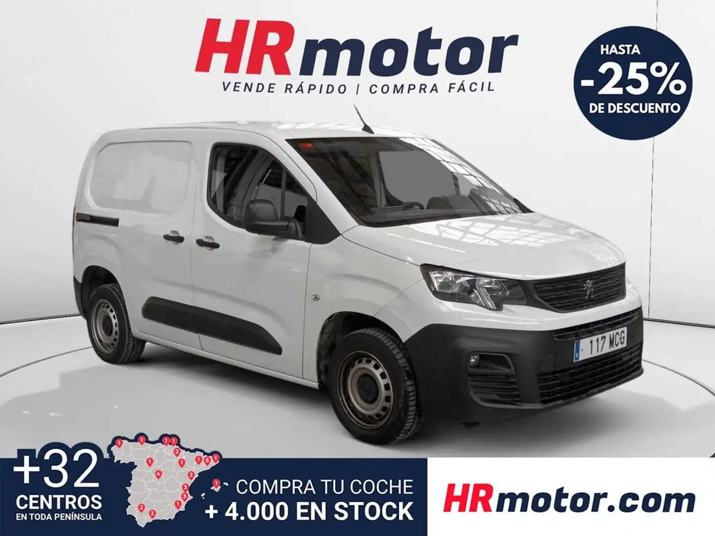 Peugeot Partner Furgon BlueHDi 100 Standard 600kg 75 kW (1 Blanco - 1