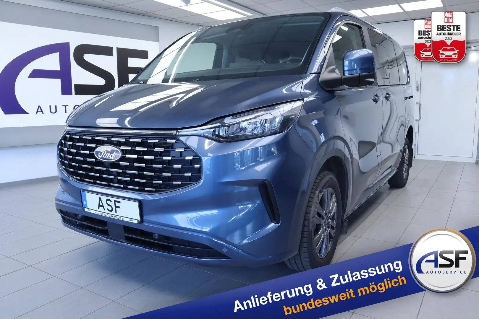 Ford Tourneo Custom L1 Titanium #ACC #KeyFree #8-Sitzer #Winter-P. ... Blau - 1